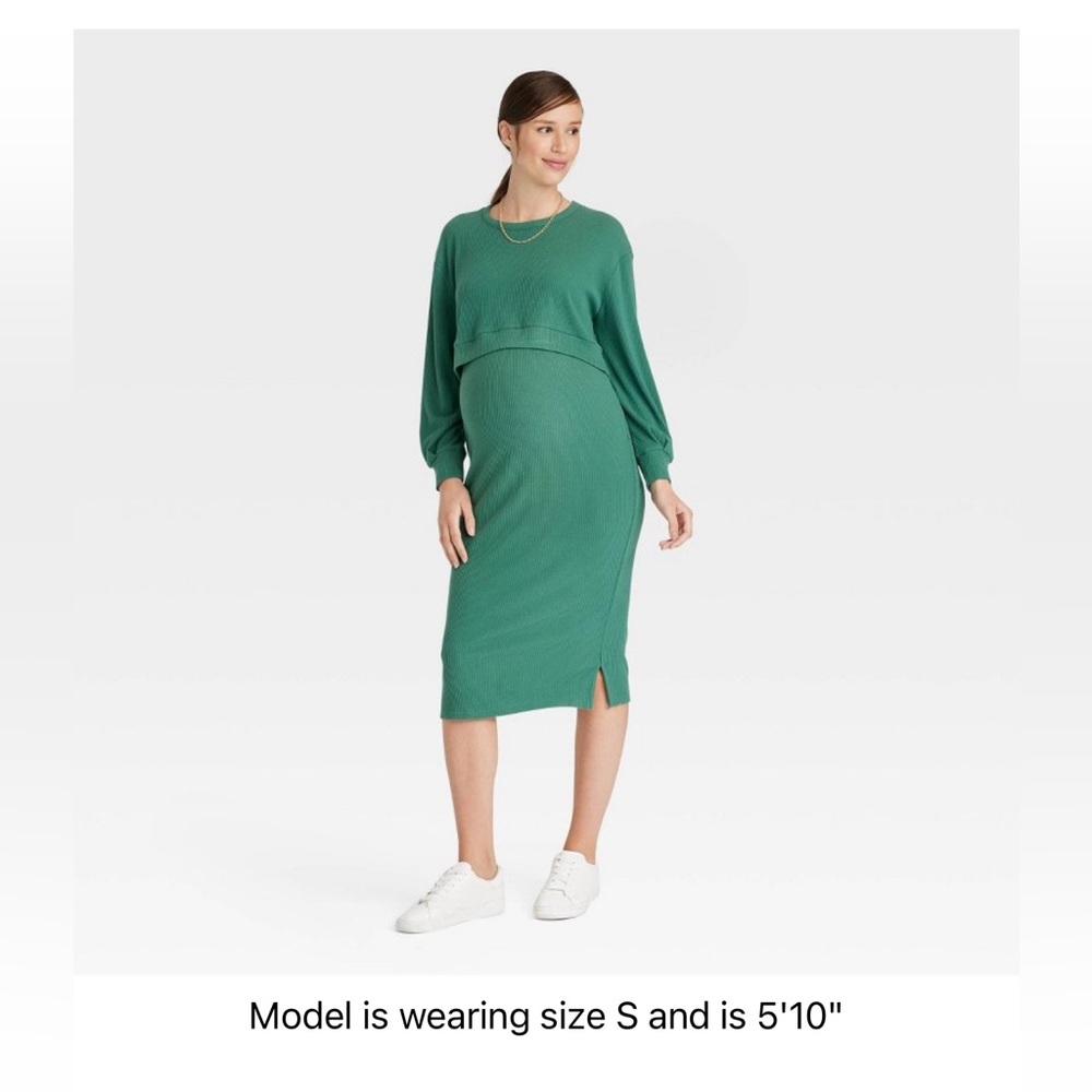 Match Back Ribbed Crop Maternity Skirt Set Isabel Maternity